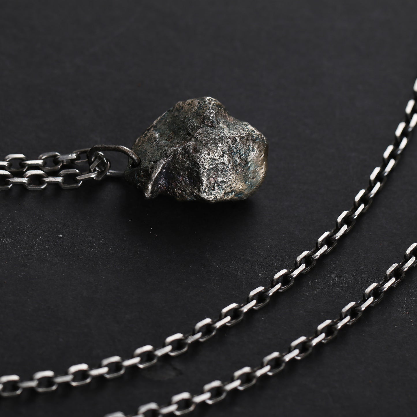 999 Irregular Silver Nugget DIY Melting Gold Vintage Style High-End Necklace Pendant for Men