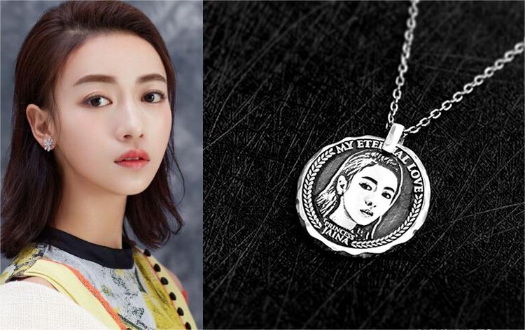 Custom Handcrafted Sterling Silver Necklace with Personalized Engraved Pendant for Family and Pet Photos Couple's Gift and Keepsake