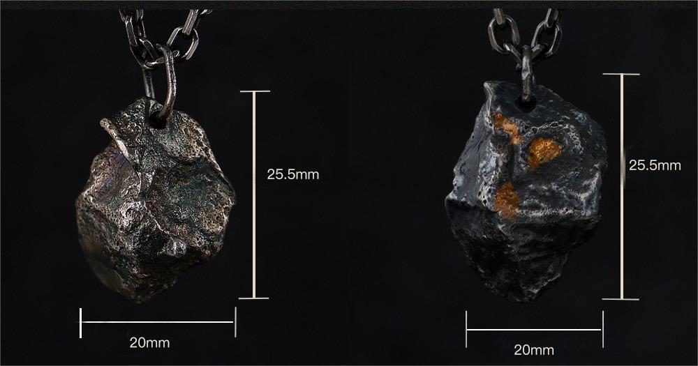 999 Irregular Silver Nugget DIY Melting Gold Vintage Style High-End Necklace Pendant for Men
