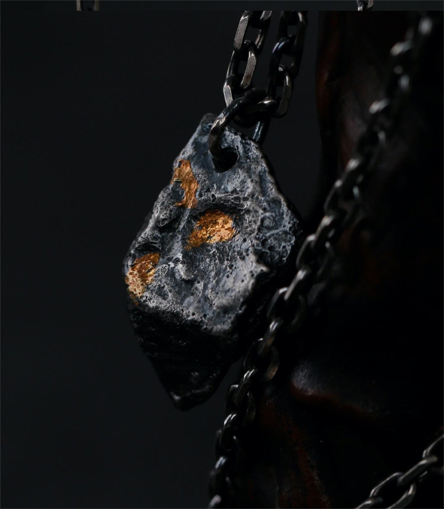999 Irregular Silver Nugget DIY Melting Gold Vintage Style High-End Necklace Pendant for Men
