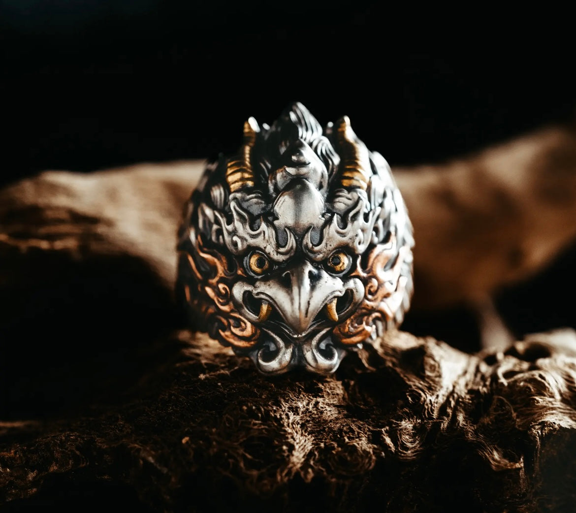 925 Silver Garuda Ring Handmade Original Men's Symbolic Power Design